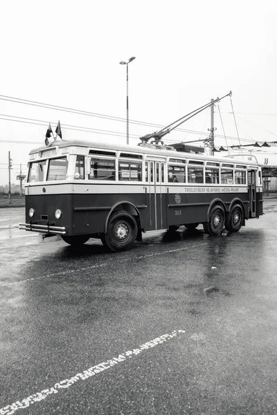 Praga Tot Tipo Filobus Cecoslovacco Che Insieme Koda 1Tr Tatra — Foto Stock