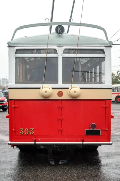 Praga Tot Typ Československého Trolejbusu Který Spolu Kodou 1Tr Tatrou — Stock fotografie