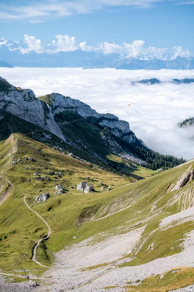 Pilatus Góra Szwajcarii Znajduje Się Południowy Zachód Miasta Lucerna Jego — Zdjęcie stockowe