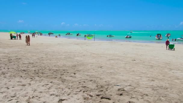 Maragogi Brasil Octubre 2021 Día Soleado Maragogi Caribe Brasileño Playa — Vídeos de Stock