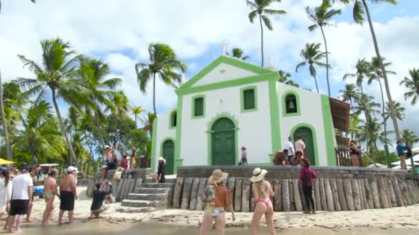 Tamandare Brésil Octobre 2021 Chapelle Saint Benoît Siècle Xviii Plage — Video