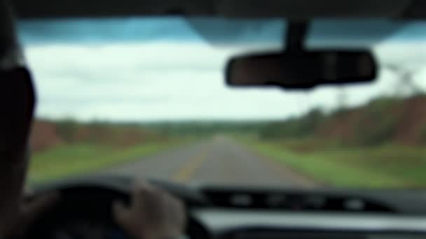 Blurred Video Driving Road Background Car Travel Safe Driving — Stok Video