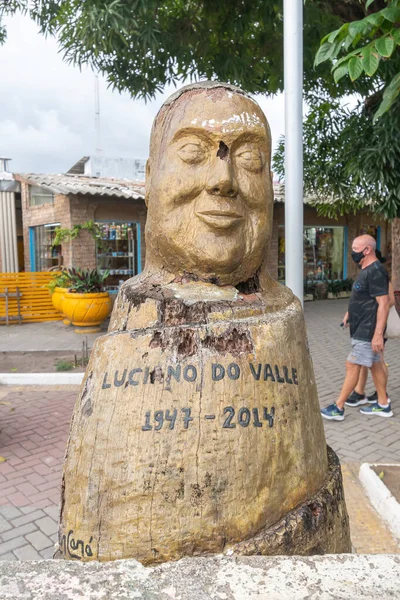 Ipojuca Brésil Octobre 2021 Sculpture Honneur Narrateur Sportif Luciano Valle — Photo