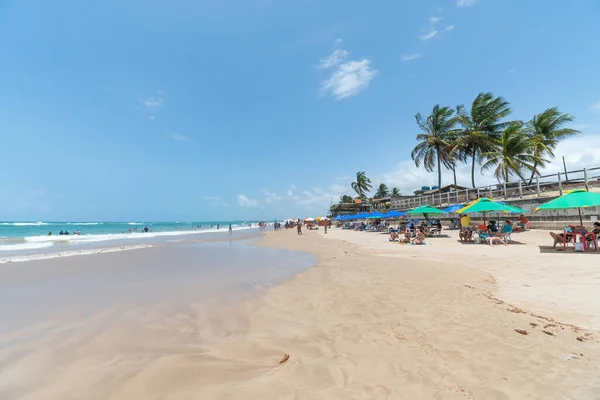 Ipojuca Brazylia Października 2021 Piękny Słoneczny Dzień Plaży Pontal Cupe — Zdjęcie stockowe