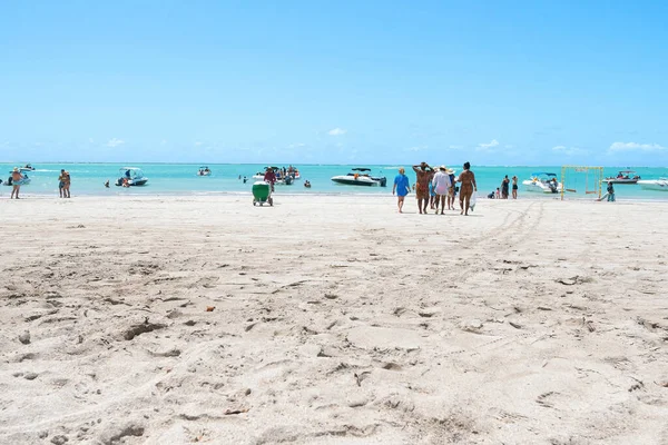 Maragogi Brasil Octubre 2021 Personas Disfrutando Del Sol Playa Barra —  Fotos de Stock