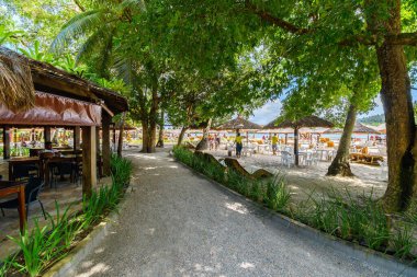 Tamandare, PE, Brezilya - 18 Ekim 2021: Prainha dos Carneiros, Restoran ve Alıcı.