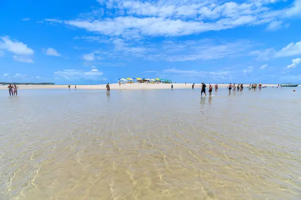 Sirinhaem Brasile Ottobre 2021 Persone Sulle Rive Della Spiaggia Della — Foto Stock