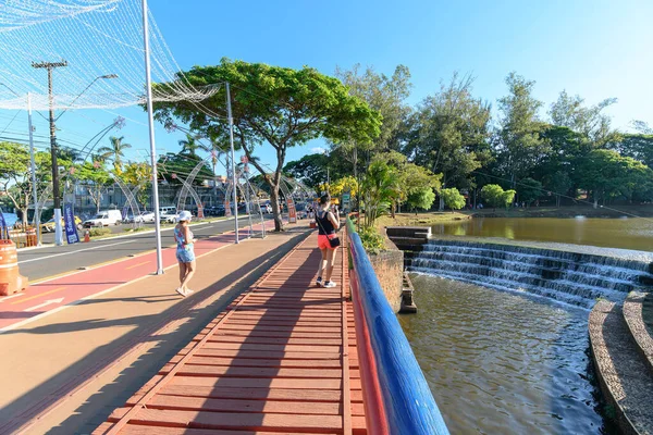 Londrina Brazil Aralık 2021 Higienopolis Bulvarı Manzarası Igapo Gölü Taşması — Stok fotoğraf