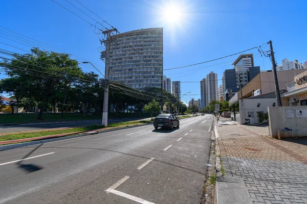 Londrina Brasil Dezembro 2021 Vista Avenida Madre Leonia Milito Bairro — Fotografia de Stock