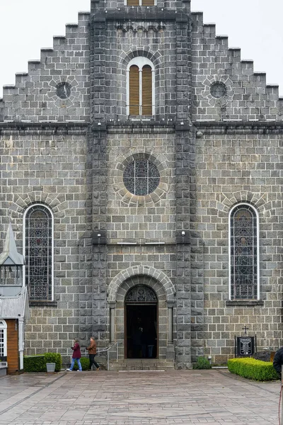 Gramado Brazil May 2022 Facade Sao Pedro Parish Famous Church — Stok fotoğraf