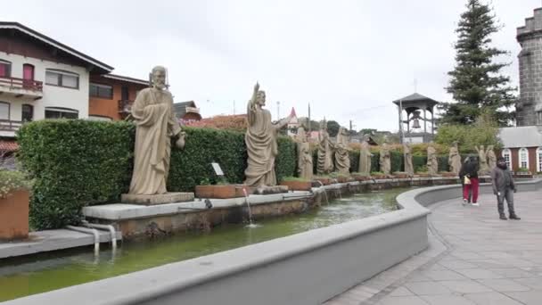 Gramado Brazil May 2022 Monuments Twelve Apostles Jesus Sao Pedro — Video