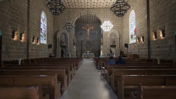 Gramado Brazil May 2022 Walking Sao Pedro Parish Famous Church — Vídeo de Stock