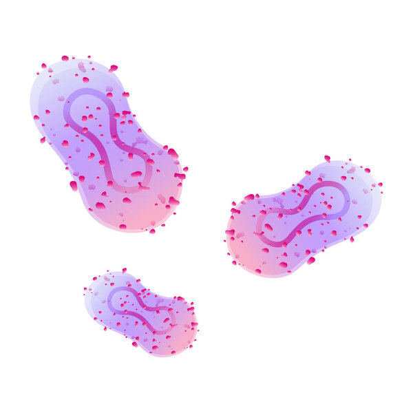 Pandemic Monkeypox outbreak. Monkeypox virus cells isolated on white background. Monkeypox virus cells outbreak medical vector illustration