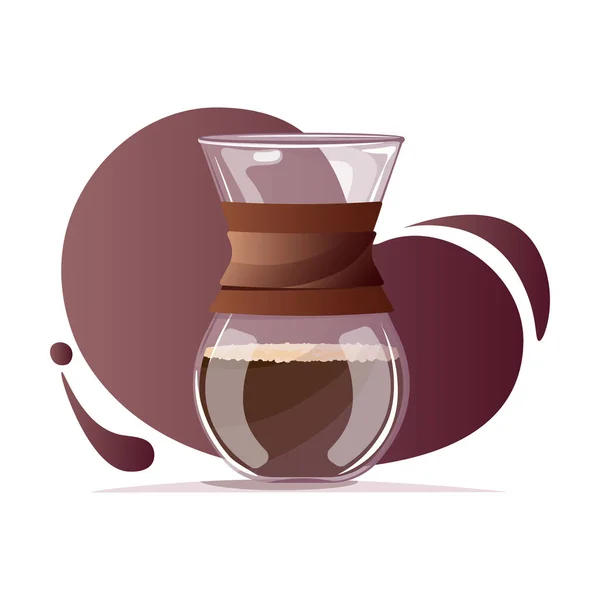 커피를 배경으로 제조자에 현수막 사이트 미디어 엽서에 — 스톡 벡터