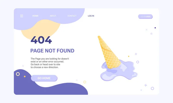 404 Strona Nie Znaleziono Szablonu Banera Strona Internetowa Błędem 404 — Wektor stockowy