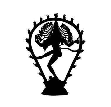 Nataraj Shiv vektörü. nataraj silueti.