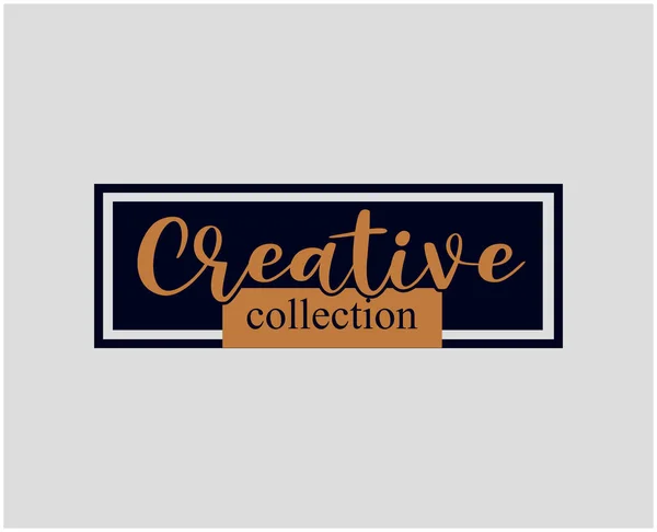 Logotipo Marca Creative Collection Logotipo Marca Pano Coleção Criativa — Vetor de Stock