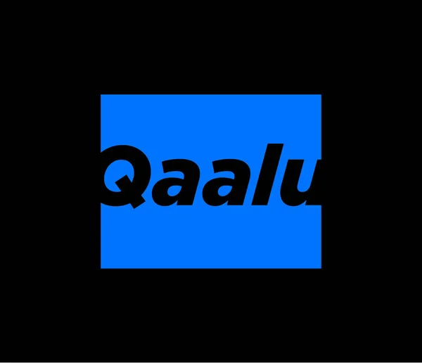 Qaalu Abstraktní Logo Společnosti Logo Značky Qaala — Stockový vektor