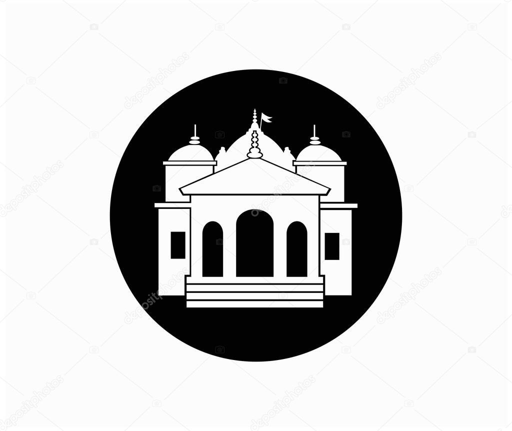 Gangotri (lord shiva) Temple vector icon. Gangotri is a holy place in hindu dharma in most 4 holy paces.