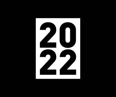 Mutlu yıllar 2022. Beyaz yamada 2022 numara birimi.