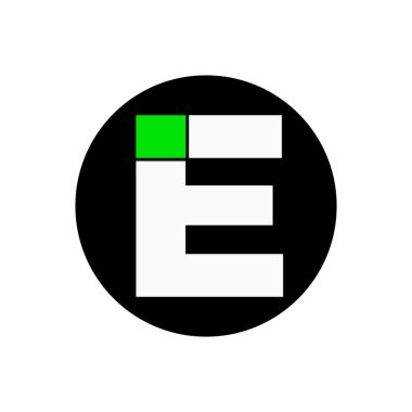 Şirketin ilk harfleri baş harfler. IE şirket adı logo.