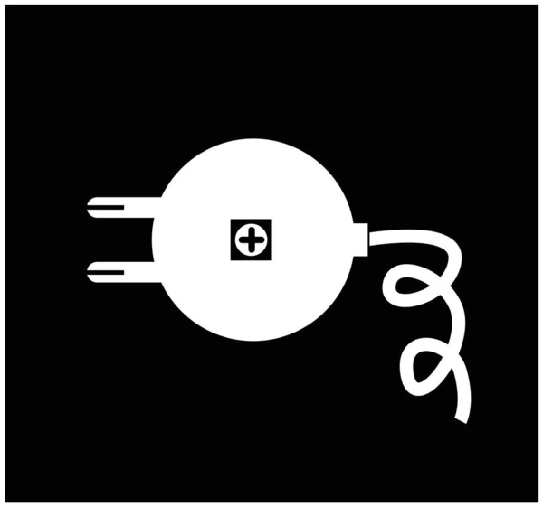 Zaokrąglony Wektor Elektryczny Okrągła Ikona Zdjęcia Elektrycznego — Wektor stockowy
