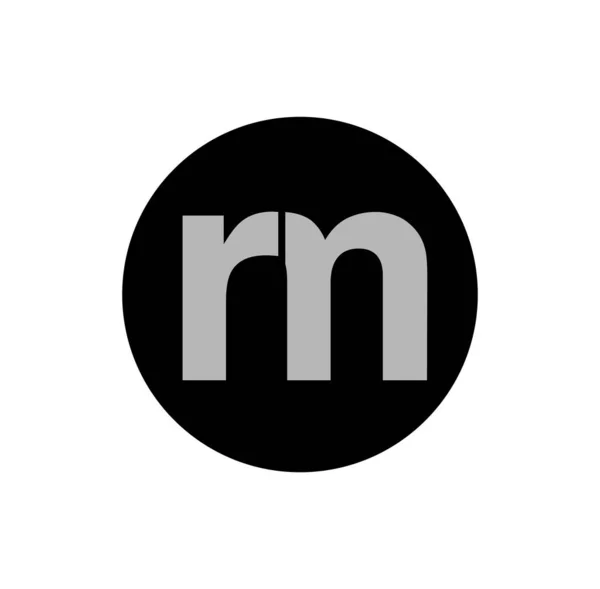 Rm社名は初期文字モノグラムです Rmシンボル — ストックベクタ
