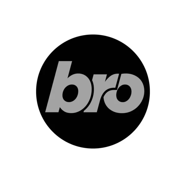 Типография Дизайна Bro Иконка Типографии Bro — стоковый вектор