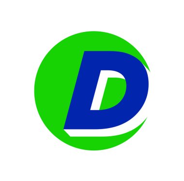 D markası ilk harf monogram. D marka simgesi.