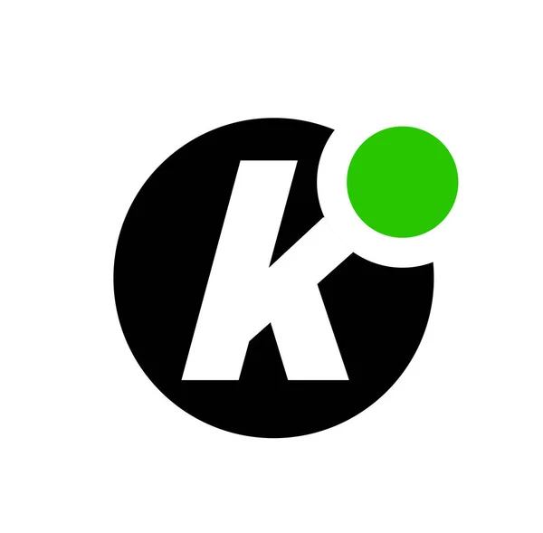 Nazwa Firmy Dot Monogram Zielonym Logo Kropki — Wektor stockowy