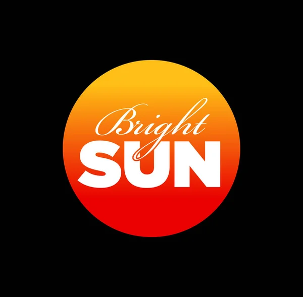 Ícone Brilhante Empresa Sun Vetor Brilhante Monograma Sol — Vetor de Stock