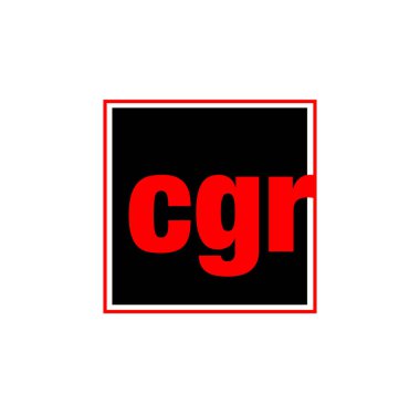 CGR şirketinin ilk harfleri monogram. CGR marka logosu.
