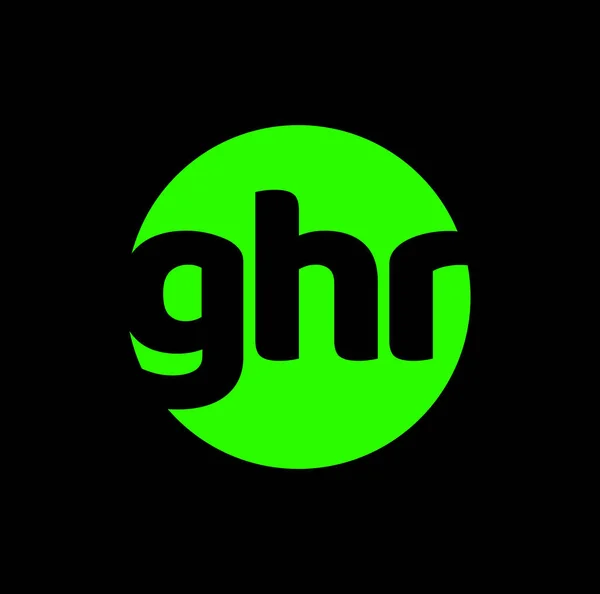 Ghr社の社名は初期文字モノグラムです Ghrアイコン — ストックベクタ
