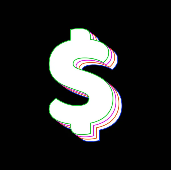 Dollar Symbol Design Vektor — Stockvektor