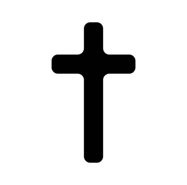 Cross Religion Icon Vector Christian God Cross Icon — Stock Vector
