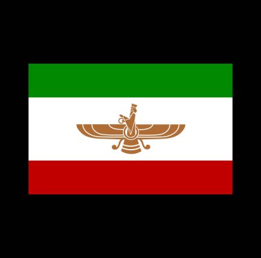 Simgeli Zoroastriyanizm vektör bayrağı. Parsi dini bayrağı.