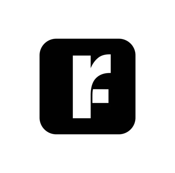 Rf社名初期文字モノグラム Rfアイコン — ストックベクタ