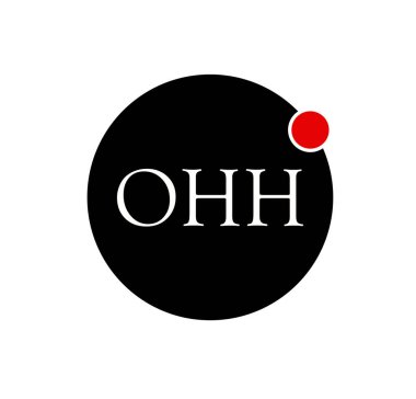 OHH şirketinin ilk harf monogramı. OHH harf simgesi.