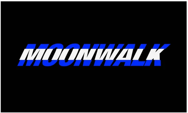 Moonwalk商店的主题图 Moonwalk排字标志 — 图库矢量图片