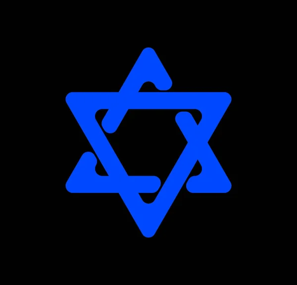 Icône Vectorielle Judaïsme Couleurs Bleues — Image vectorielle