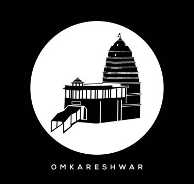 lord shiva (Omkareshwar Jyotirlinga) temple vector icon. Omkareshwar temple, Madhya Pradesh temple. clipart