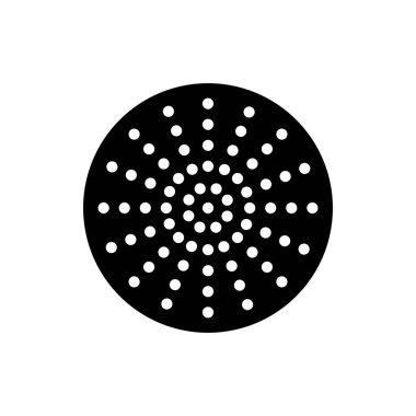 Yuvarlak noktalı mutfak ekipmanı vektör simgesi.