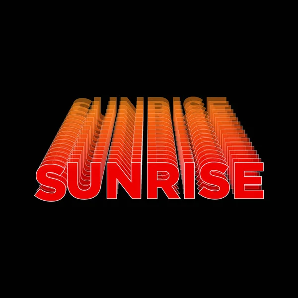 Sunrise五彩斑斓的字母 Sunrise字体设计标志 — 图库矢量图片