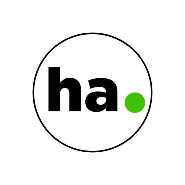 Ha字体单字 房委会公司名称首字母图标 — 图库矢量图片