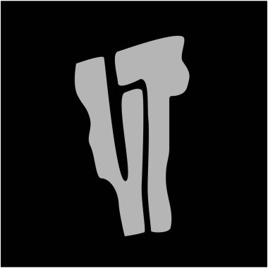 VT harita tipografisi. VT durum haritası tipografisi. VT harfleri.