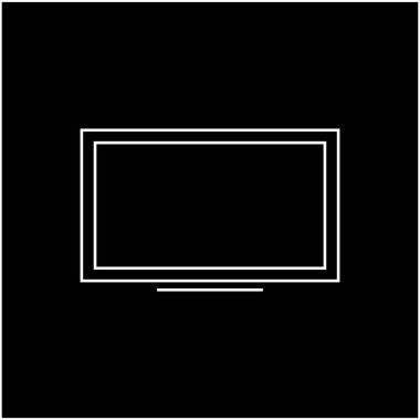 LED TV vektör simgesi. LED LCD TV simgesi.