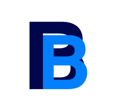 Yeşil noktalı BB markası baş harfleri. BB marka simgesi.