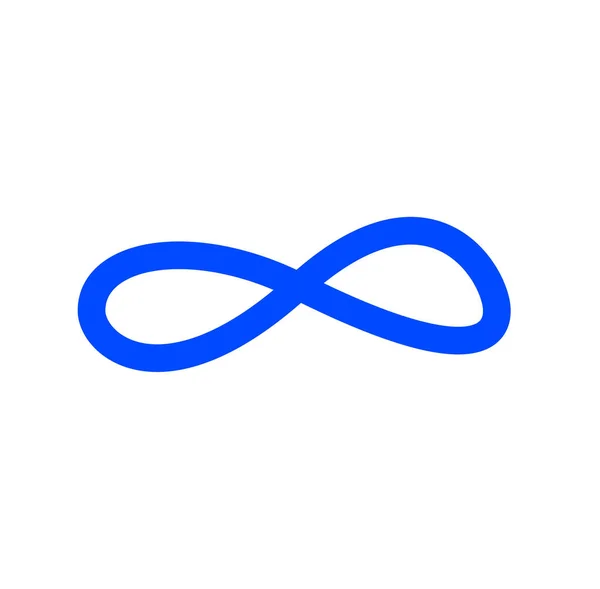 Blaues Unendliches Symbol Vektor Symbol Vektorunendlichkeit — Stockvektor