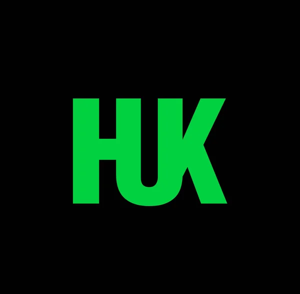Huk品牌首字母标题 Huk字母矢量图标 — 图库矢量图片