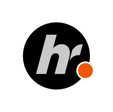 İK şirketinin ilk harfleri baş harfler. HR simge vektörü.